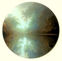 Far View  oil on birch  59 cm diameter
